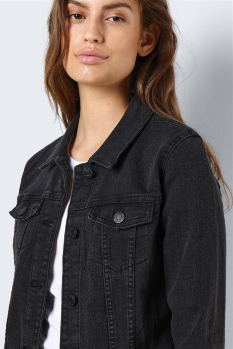Noisy may nmdebra l/s black denim jacket noos